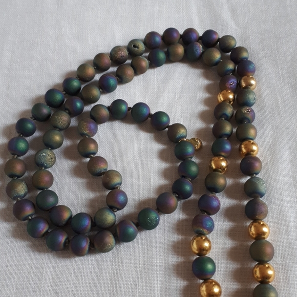 Gorjana Hannah Druzy Tassel Necklace - Picture 3 of 6